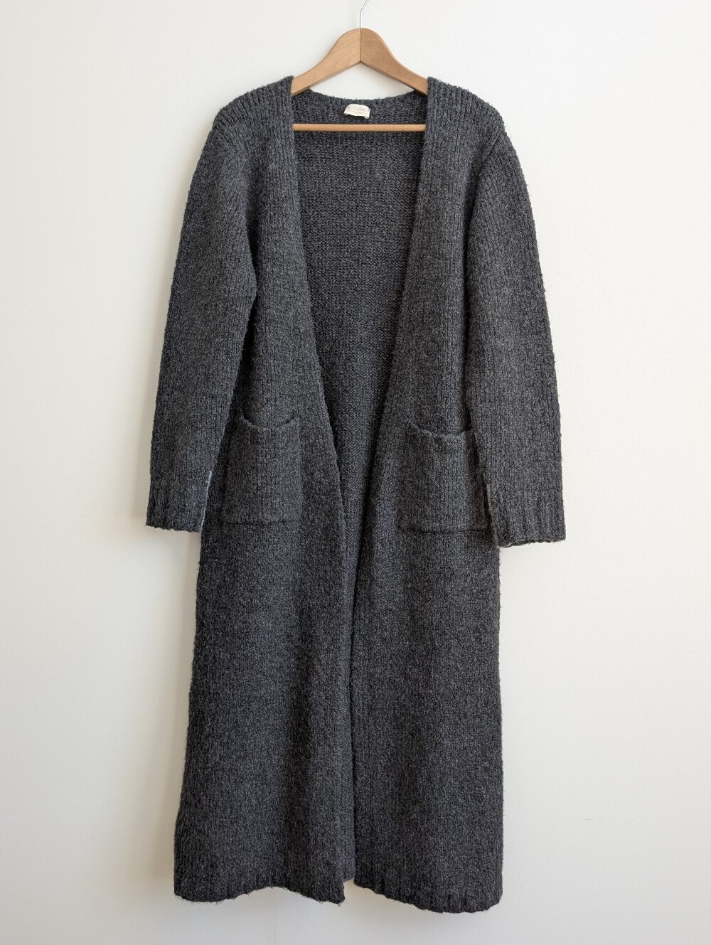 Mus & Bombon Made In Spain Long Thick Knit Cardigan Sweater Duster Medium